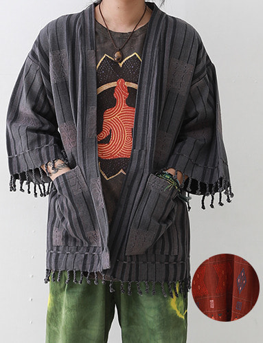 네크로맨서의 가디건 자켓 (2종)에스닉 보헤미안 스타일 패션