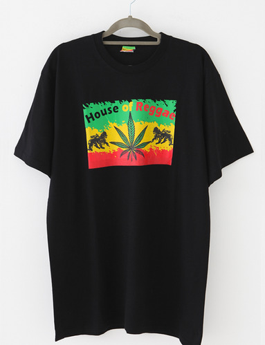 House of Reggae 티셔츠 (2종) (M,L)  자메이카 레게 스타일 상의