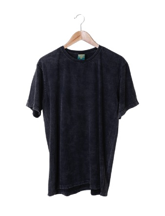 딥 블랙 워싱 티셔츠 (XL, 2XL)