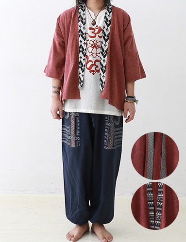무한의 붉은 강가 가디건 (3종)  에스닉 히피룩 스타일 패션