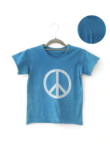인디고 베이비 반팔 티셔츠 (2종) (S,M)  히피룩 스타일 어린이옷