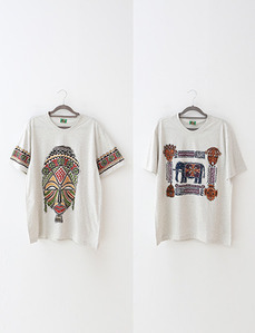 아프리칸 라이프 티셔츠 (2종) (XL)  에스닉 스타일 상의