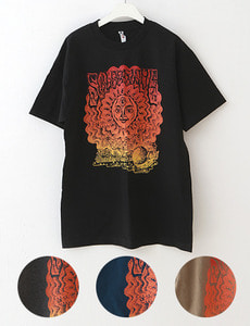 솔라 웨이브 티셔츠 (4종) (M,L,XL) 싸이키델릭 히피 태양 빈티지 옷 페스티벌룩